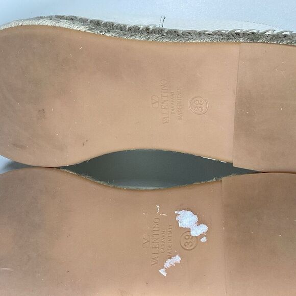 Valentino Garavani VLOGO 25 embellished textured-leather espadrille mules‎ - Picture 12 of 16